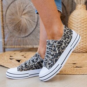 Very G Aman Leopard Sneakers w/Bling Laces